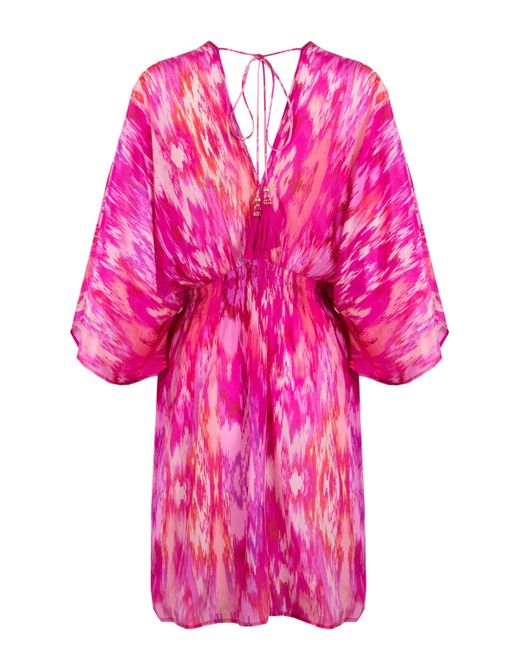 Sophia Alexia Pink Magical Mini Capri Kimono Dress