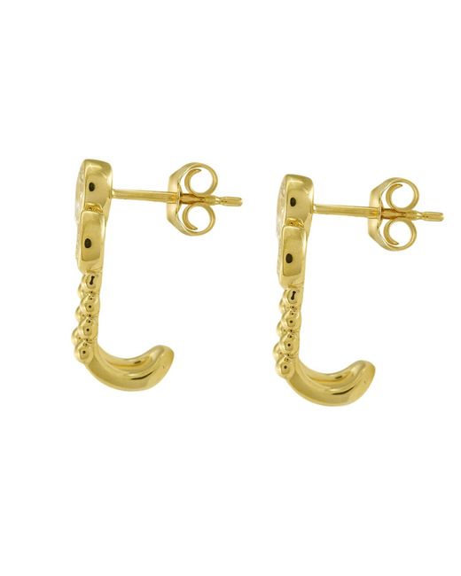Artisan Metallic Pear Diamond Double Hoop Earrings