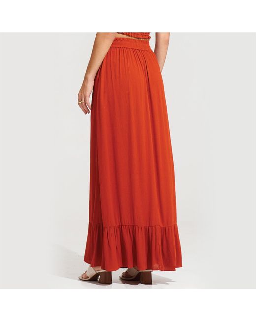 Morrato Bali Orange Sonth Maxi Skirt Burnt Ochre