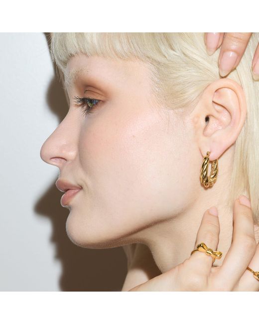 Amadeus Metallic Lilly Thick Twisted Hoops