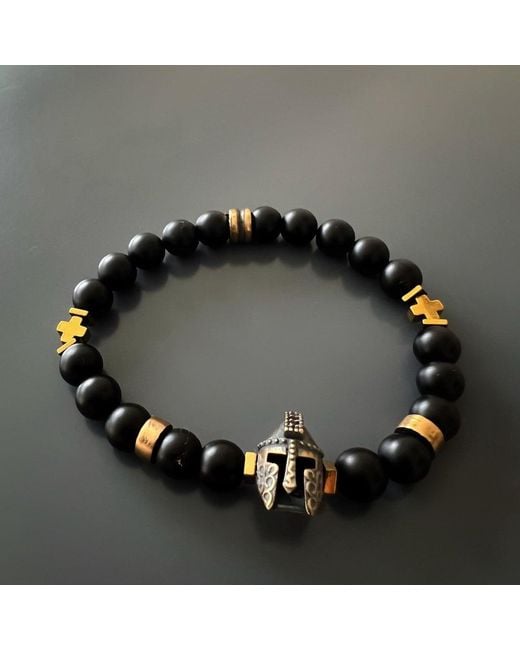 Ebru Jewelry Black Vibe Gladiator Bracelet for men