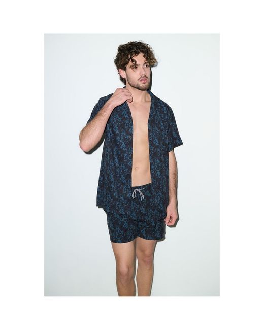 Playaluxe Black Saint Tropez Cabana Shirt Charcoal Haze for men