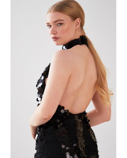 Sarvin Black Sparkly Dress