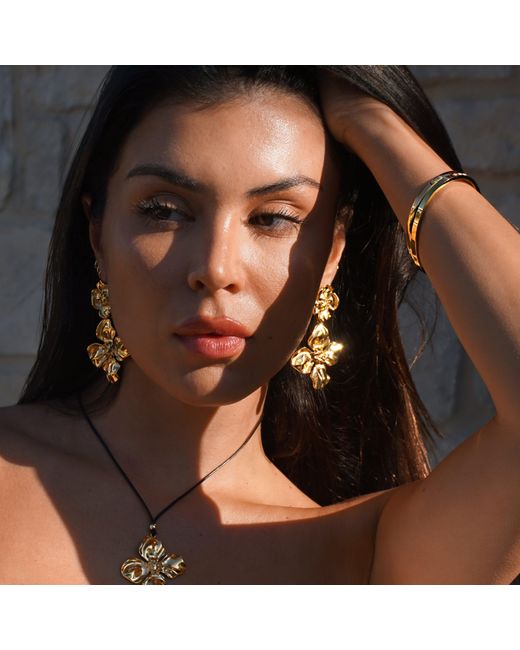 Mickey's Girl Metallic Marigold Stacked Waterproof Earrings