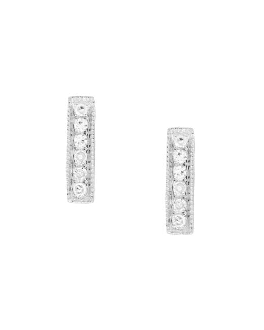 KAMARIA Metallic Mini Diamond Bar Stud Earrings