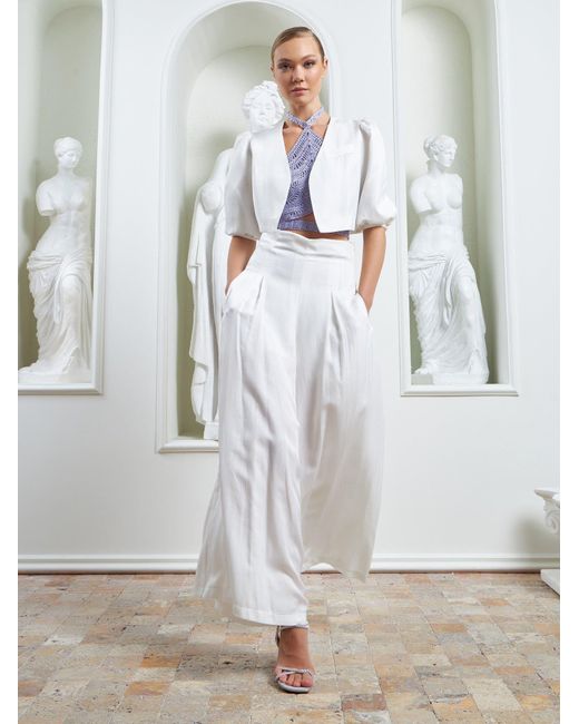 Lumina Eligma White The Palazzo Jacket