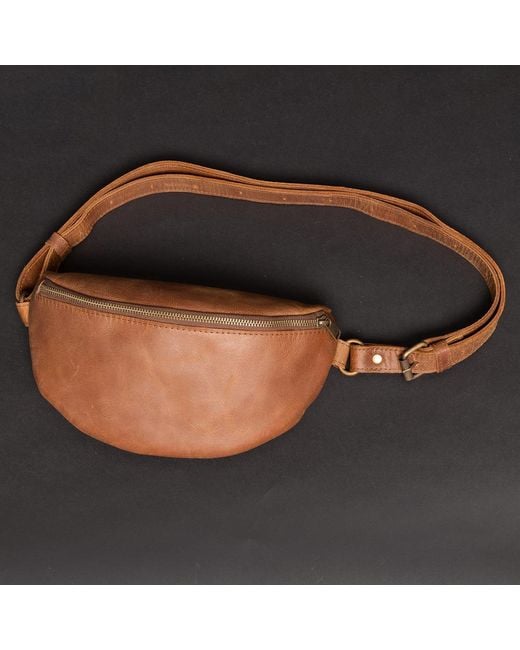 Hides Leather Co. Brown Nexus Leather Crossbody Belt Bag