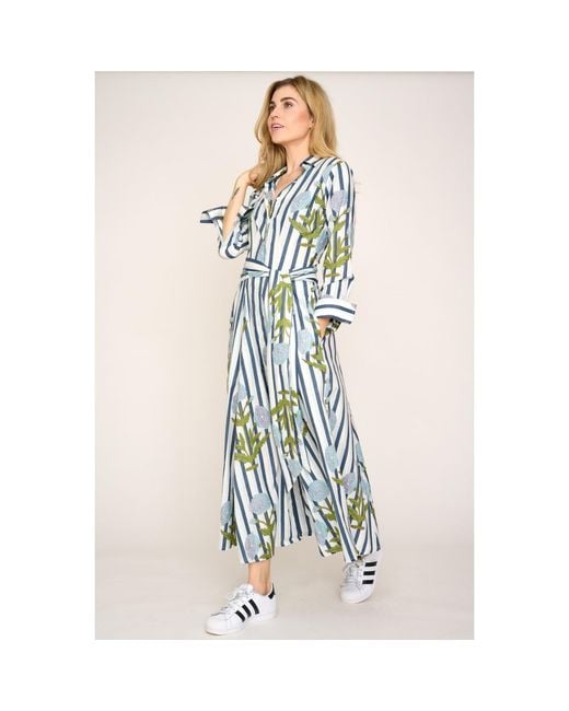 At Last Blue Cotton Marigold Dress