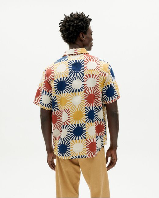 Thinking Mu Gray Multicolored Sun Grid Tom Shirt for men