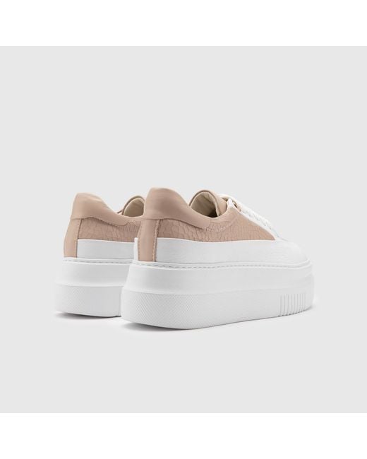 Ilvi White Neutrals Fien Mink Leather Sneaker