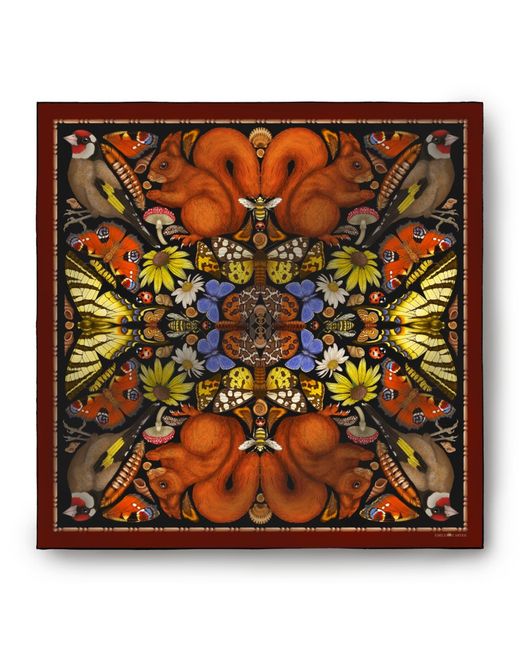 Emily Carter Multicolor The Woodland Silk Scarf