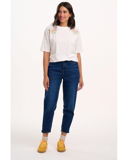 Sugarhill White Kinsley Relaxed T-Shirt Off, Tropic Tiger