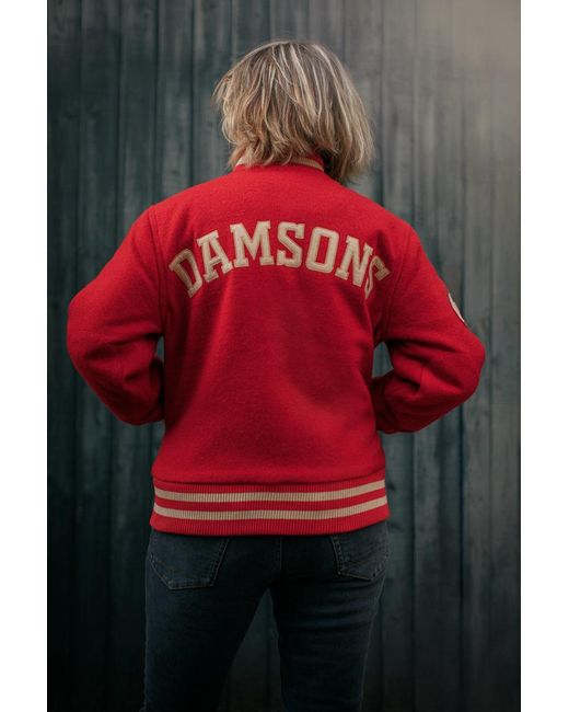 &SONS Trading Co Red Damsons Nancy Baseball Jacket Vintage