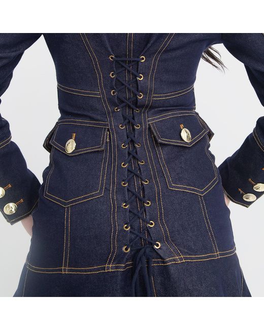 Maui X Lolita Blue Donna Denim Corset Dress