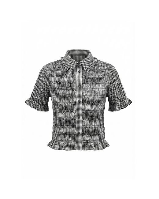 Nooki Design Gray Astrid Gingham Blouse