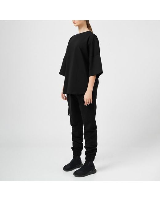LIA ARAM Black Cotton Oversize T-Shirt