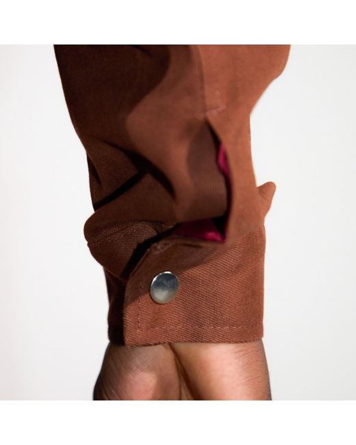 Nooltrends Brown Mocha Palmeraie Embroidered Jacket for men