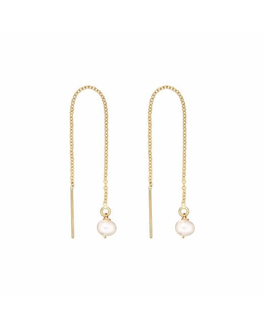 Lily & Roo Metallic Solid Gold Diamond Huggie Hoop Earrings