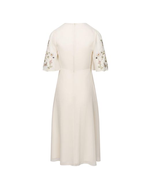 flutter sleeve embroidered dress Trina Turk Women's Zana Embroidered Mini Dress in Sanctuary size 10 main image 0