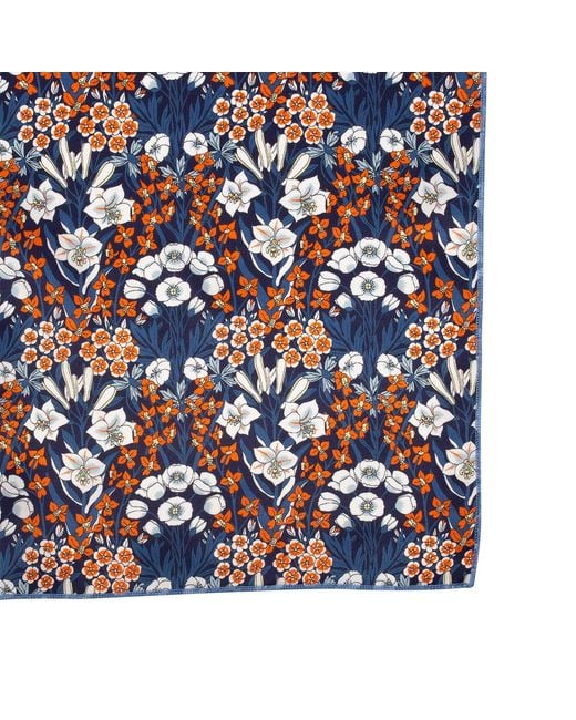 LE COLONEL Blue Liberty Primrose Silk Square
