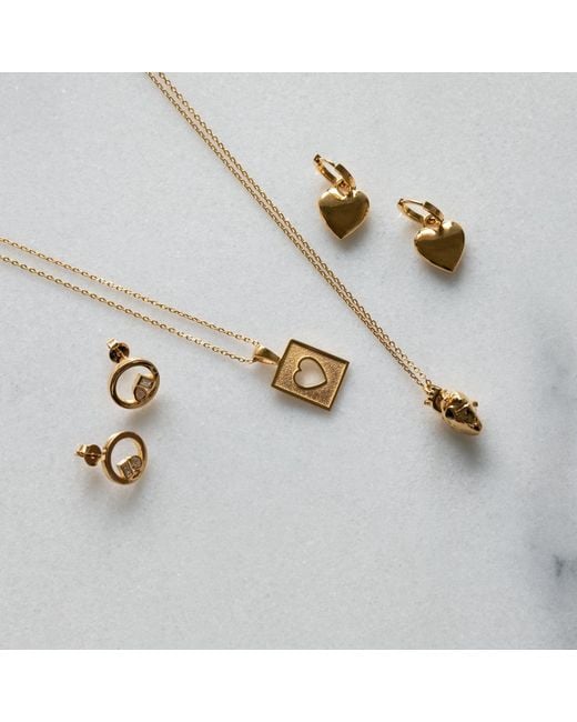 Cier Metallic Heart Frame Necklace