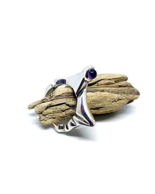 Tg-Jewellery by Tamara Gervasio Metallic Pyramid Sterling With Iolite Cabochon Ring