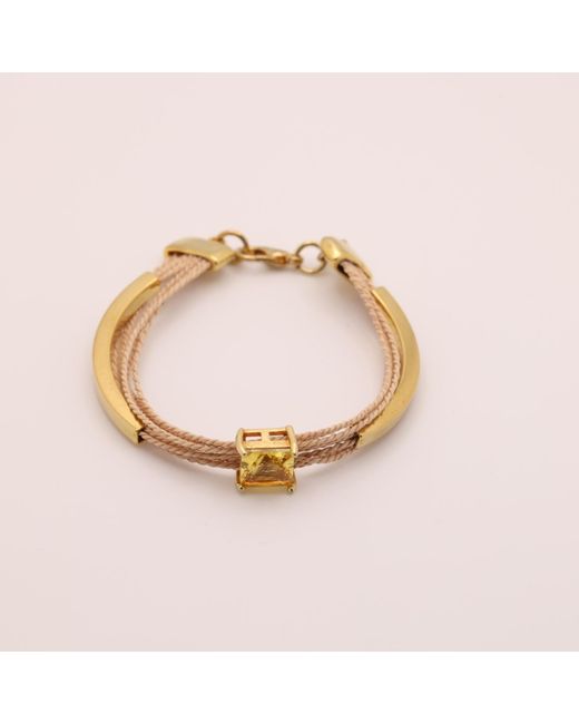 Nart Nature Making Art Metallic The Square Buriti Natural Fiber Bracelet