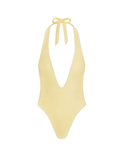 Aja Swimline Yellow Nerina One Piece Swimsuit