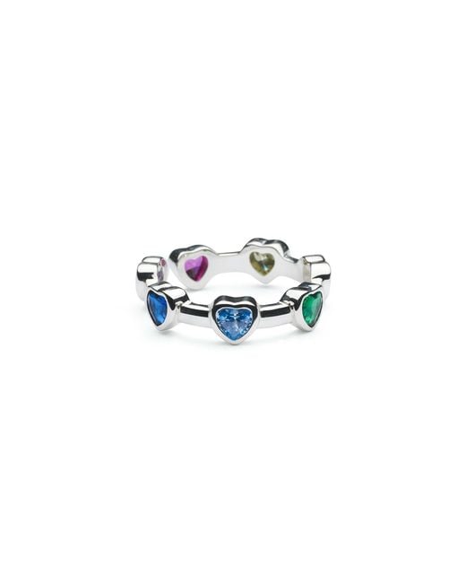 Shabella Nyc Blue Valentines Adjustable Ring