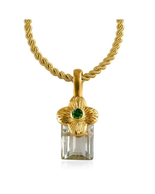 Emma Chapman Jewels Metallic Handmade Amethyst Sterling Silver Pendant Necklace