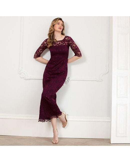 Alie Street London Purple Lila Lace Gown