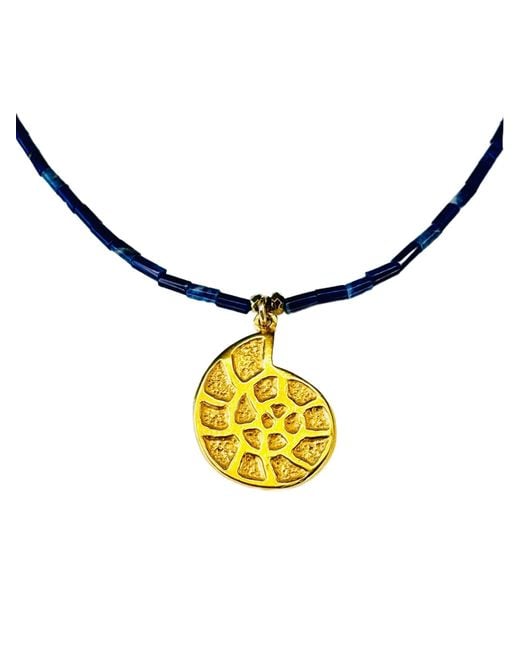 Lexi Jewelry Metallic Golden Nautical Shell Necklace