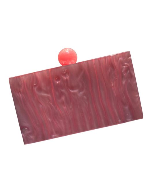 CLOSET REHAB Red Acrylic Party Box Purse In Bubblegum