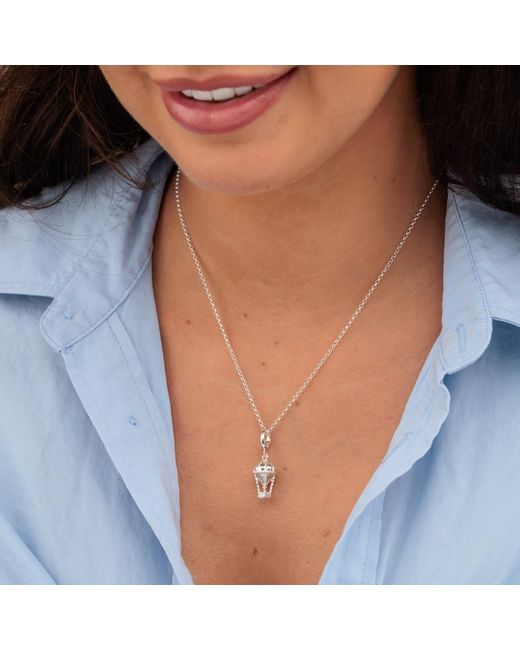 Lily Charmed Metallic Sterling Hot Air Balloon Necklace