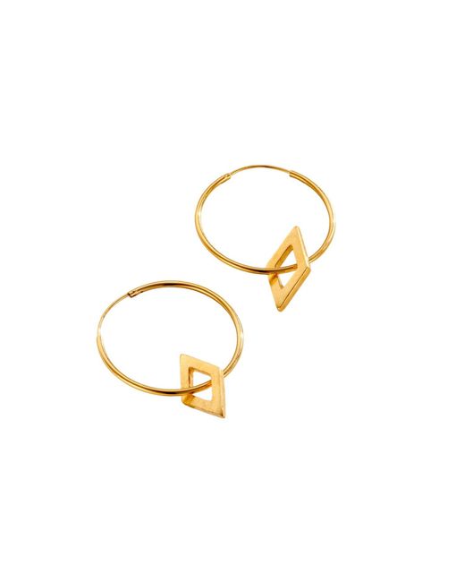 Posh Totty Designs Metallic Large Geometric Hoop Earrings