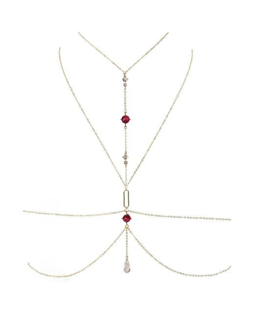 Studio Baloge White Lumina Drama Body Chain