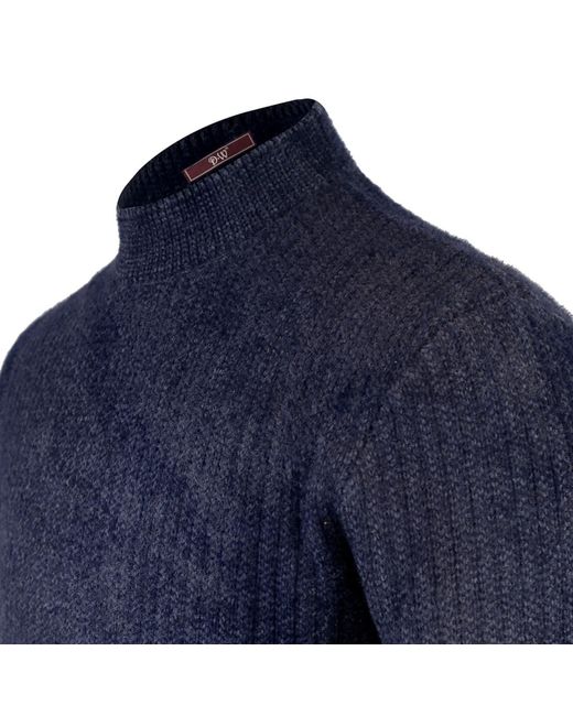DAVID WEJ Blue Oscar High Neck Jumper for men