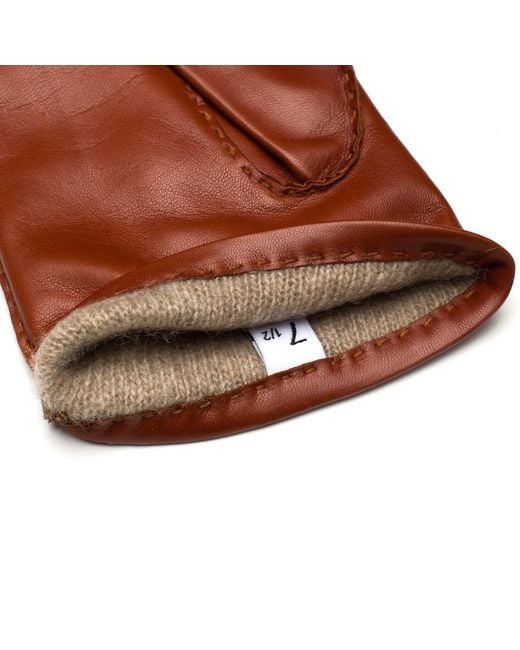 1861 Glove Manufactory Brown Treviso Hand Sewn Gloves for men