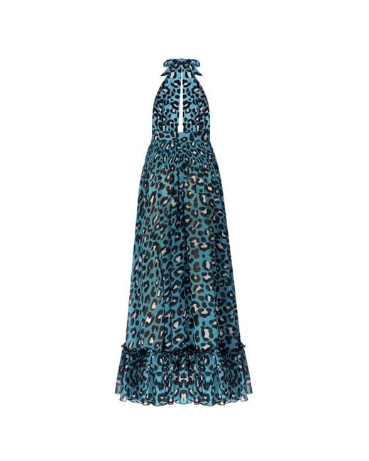 Nur Karaata Blue Saponaria Leo Beach Dress