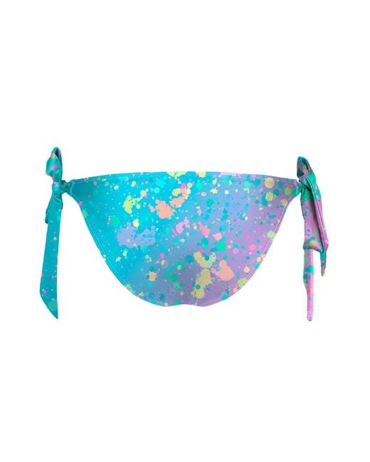 Aloha From Deer Blue Splashed Bikini Bows Bottom