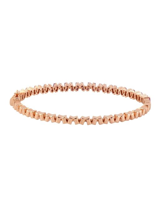 Artisan Pink Baguette Cut Sapphire Gemstone Bangle