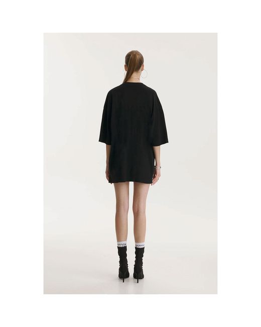 mysimplicated Black Oversized T-Shirt With Heart Logo W