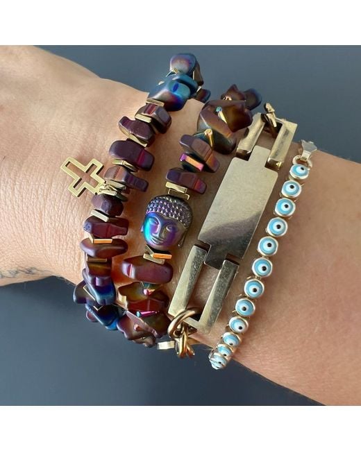 Ebru Jewelry Metallic Mystic Buddha Bracelet