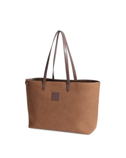 Jurgi Brand Brown Neutrals Tennis Padel Tote Bag – Camel Canvas & Leather