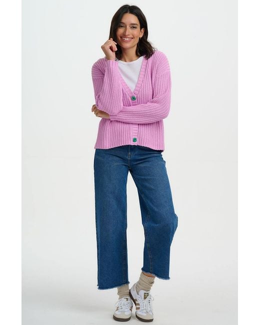 Sugarhill Pink Raya Cardigan, Mauve