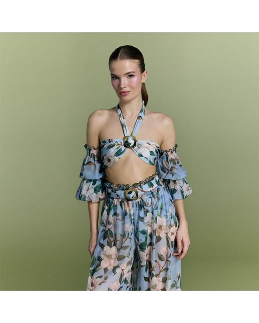 Nur Karaata Blue Sunflare Pant