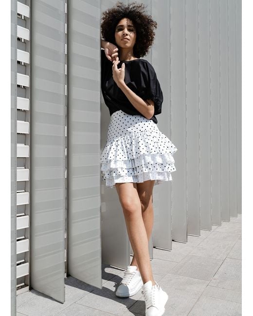 Helene Galwas White Gwyneth Skirt
