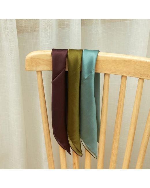 Soft Strokes Silk Brown Pure Silk Scarf Tree Solid Colour Collection Small