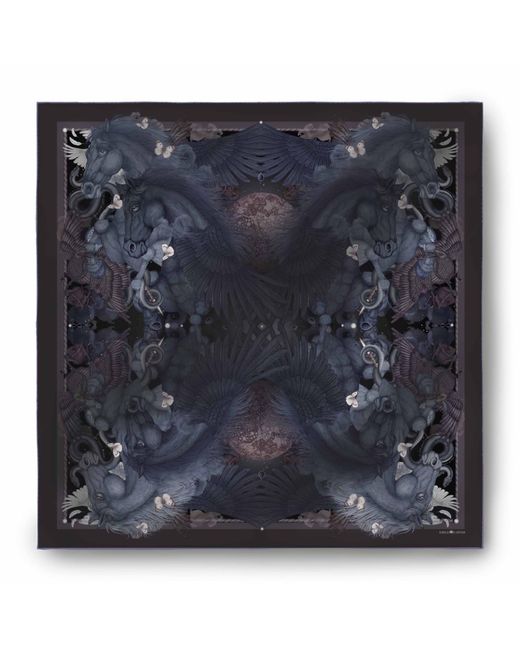 Emily Carter Blue The Pluto & Venus Wool/Silk Scarf