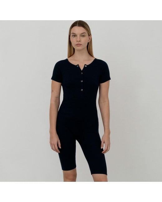 The Koozy Blue Julie Short Sleeve One-Piece